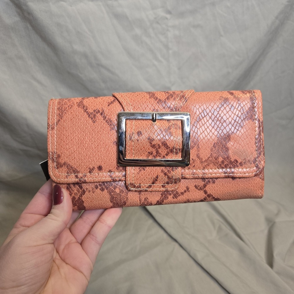Mossimo Y2K '08 Prange‎ Snake Skin Tri Fold Clutch Wallet NWT